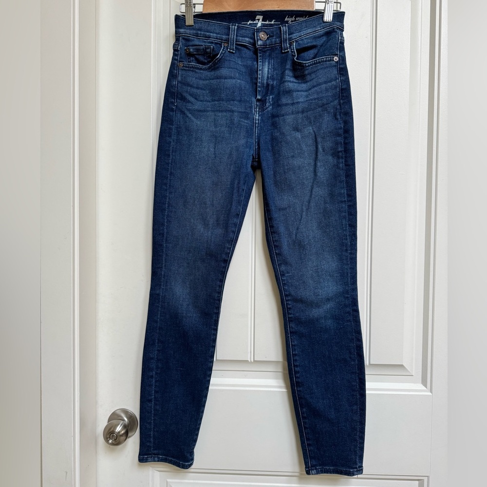 7 for All Mankind High Waist Ankle Gwenevere Skinny Jeans. Size 26” x 26”